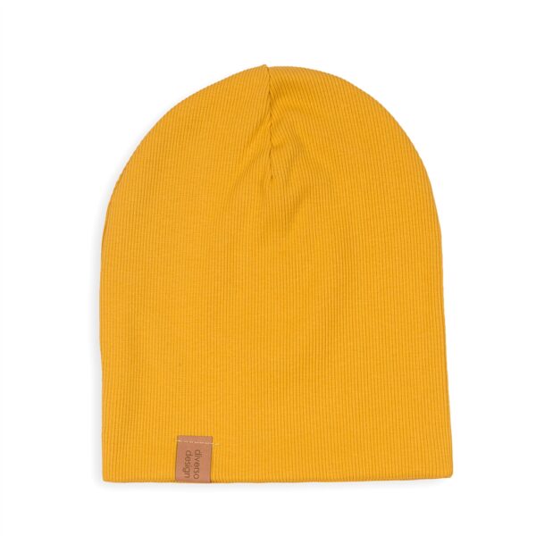 czapka ze ściągacza żółta